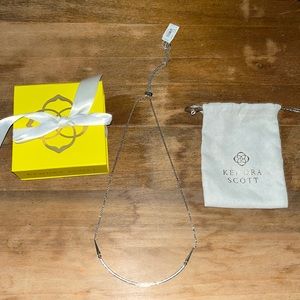 NWT Kendra Scott silver Scottie Adjustable Choker Necklace